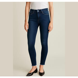 Joe’s The Blondie mid rise skinny ankle Women's Blue Jeans asymmetrical hem 28